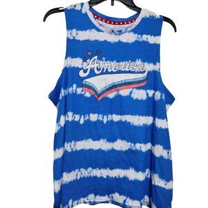 Way to celebrate patriotic Tank Top For Women Size XL America Logo